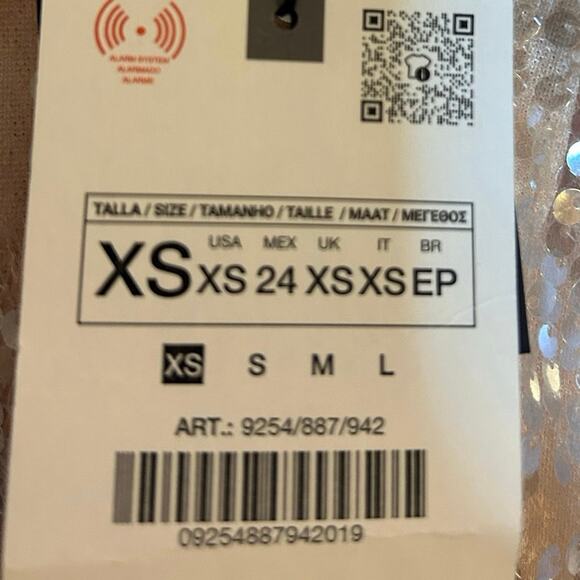 Nwt- Zara -Sequin Skirt-XS - Picture 4 of 6